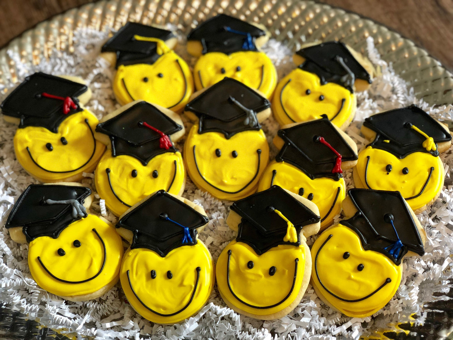 2022 Graduation happy face Sugar Cookies