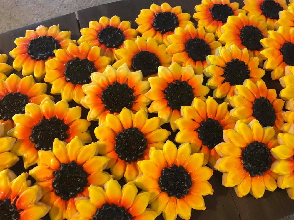 Sunflower Sugar Cookies 1 dozen large