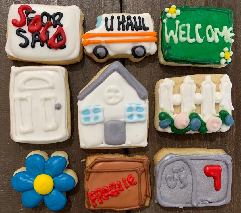 House warming/ open house sugar cookies for a tray