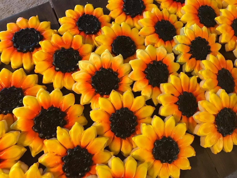 Sunflower Sugar Cookies 1 dozen large