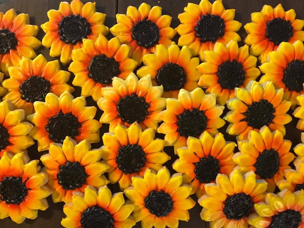 Sunflower Sugar Cookies 1 dozen large