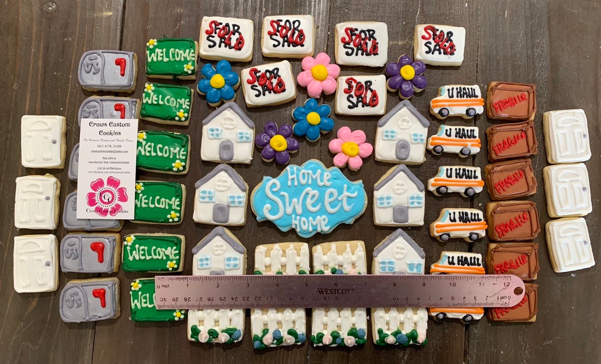 House warming/ open house sugar cookies for a tray