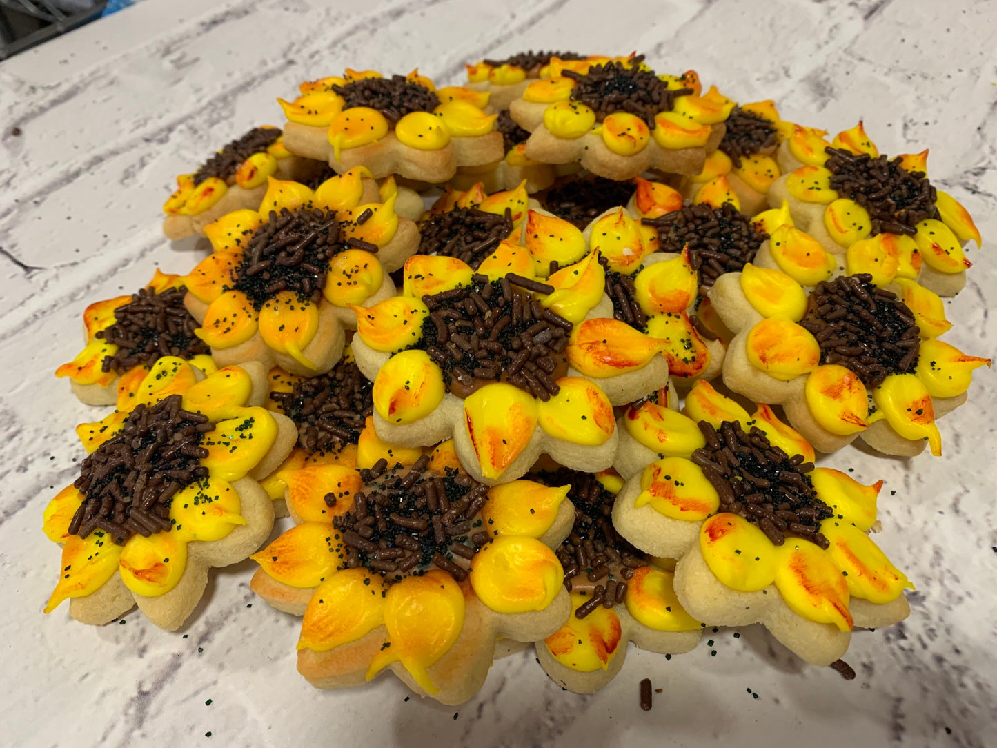 Sunflower Sugar Cookies