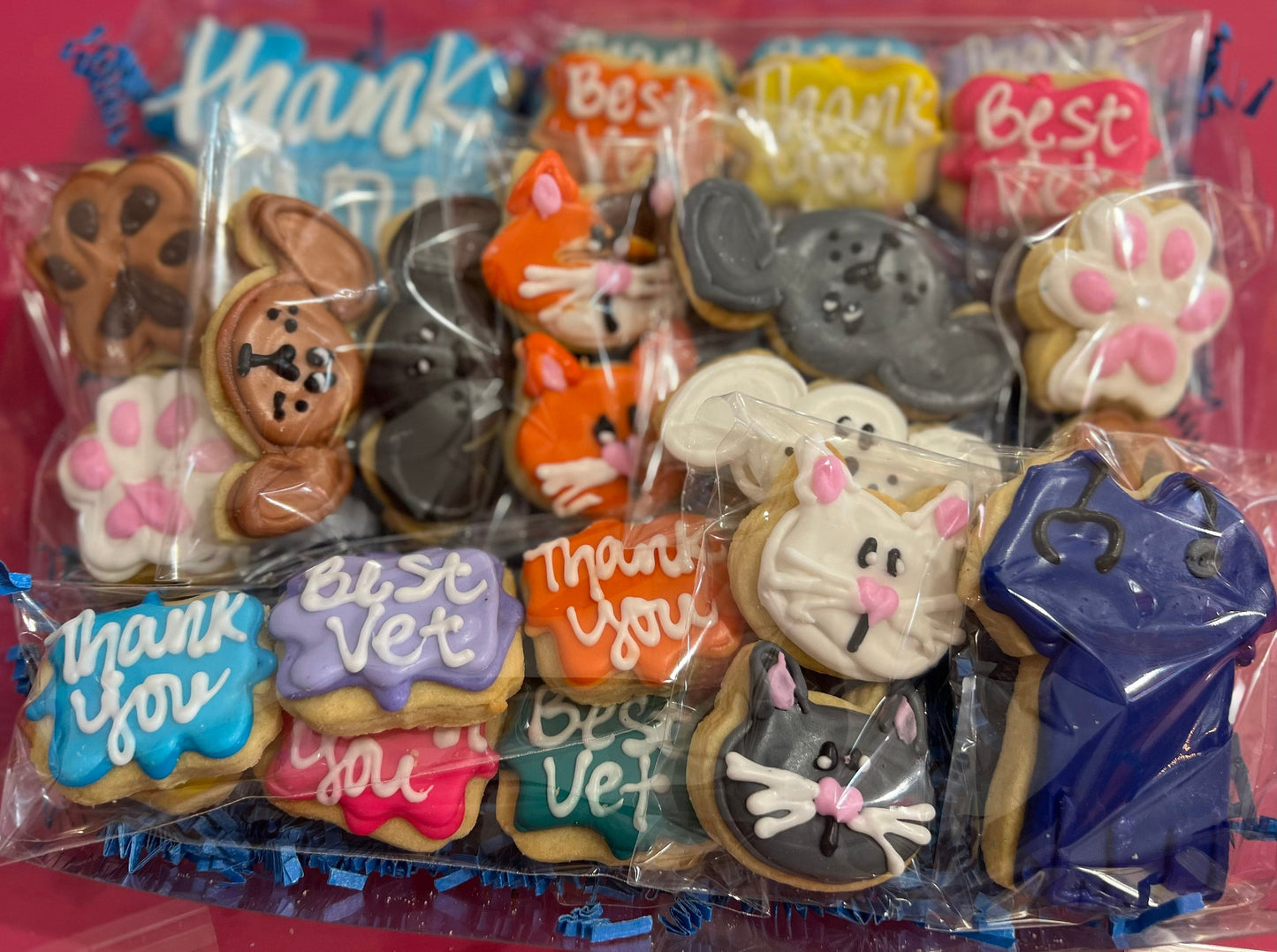 Thank you veterinarian dog/cat cookie gift box
