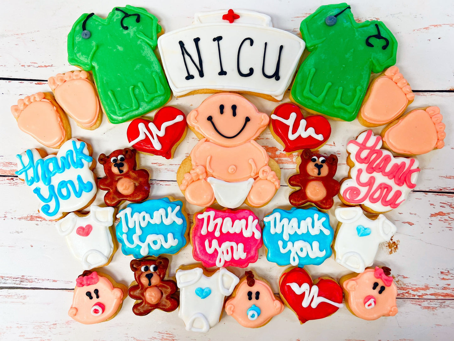 Thank you NICU Nurse Sugar Cookies LARGE