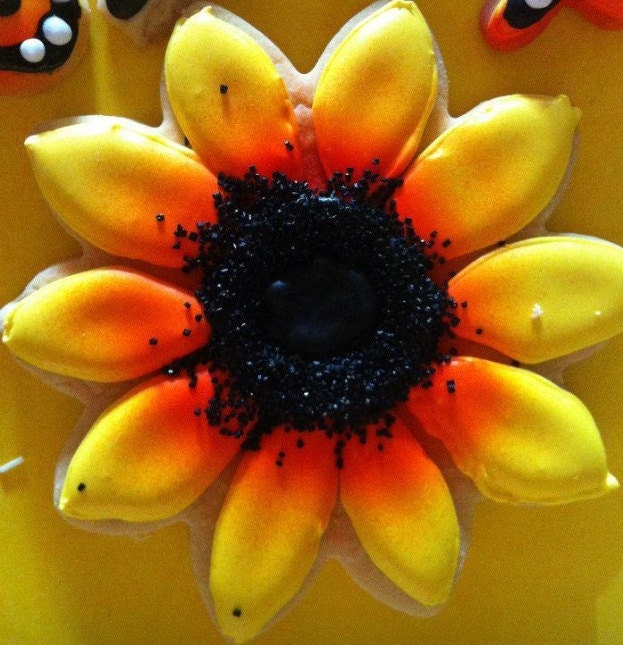 Sunflower Sugar Cookies 1 dozen large