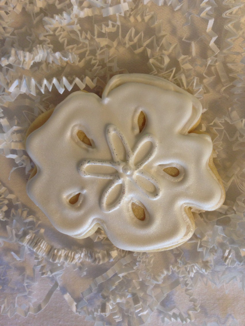 Sand Dollar Wedding Favor Sugar Cookies