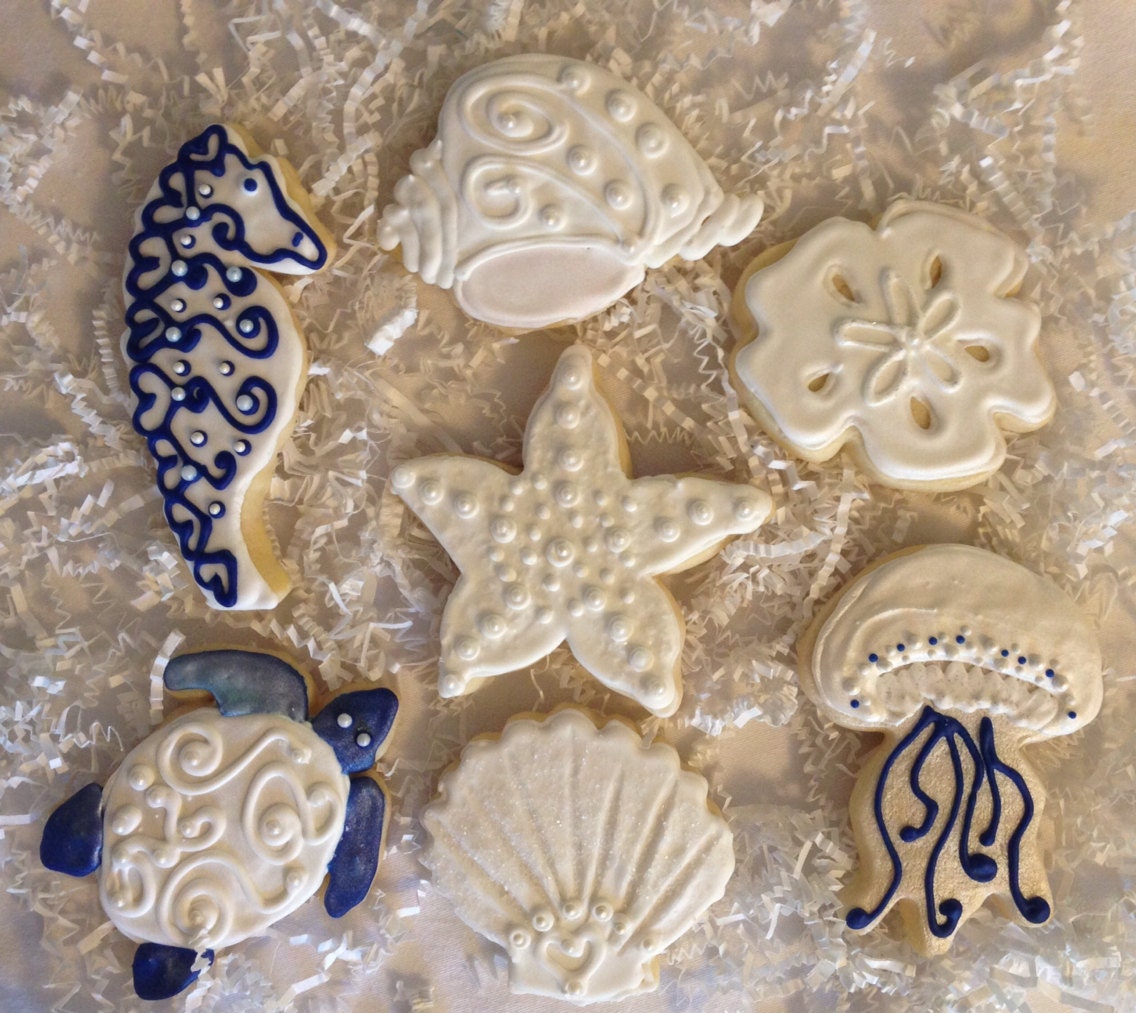 Sand Dollar Wedding Favor Sugar Cookies