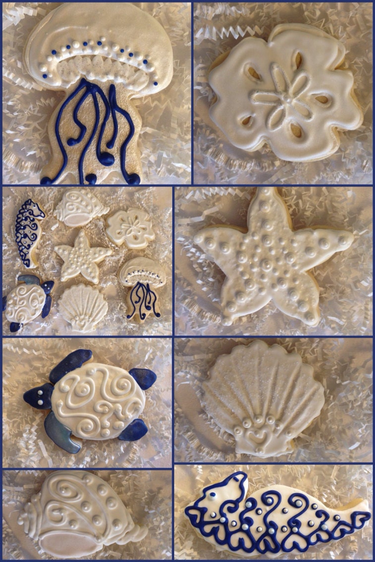 Sand Dollar Wedding Favor Sugar Cookies