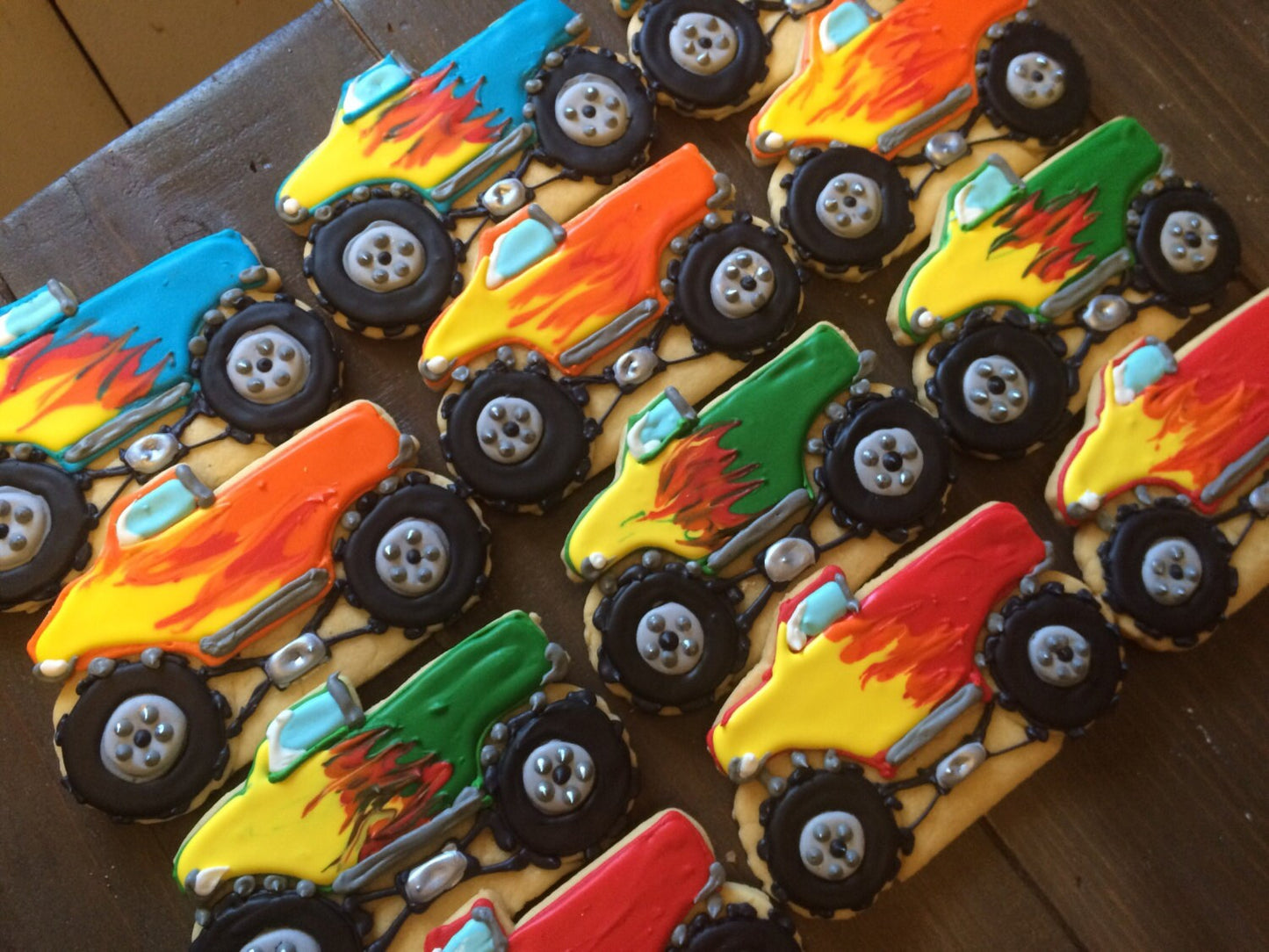 Monster Truck Cookies, Monster Truck Party, Monster Truck Birthday Sugar Cookies