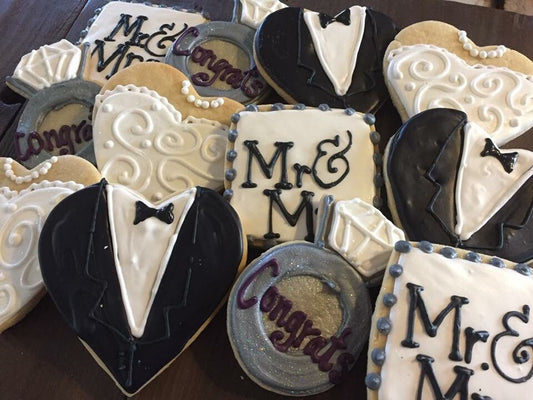 Engagement or Wedding sugar cookie favors 1 dozen