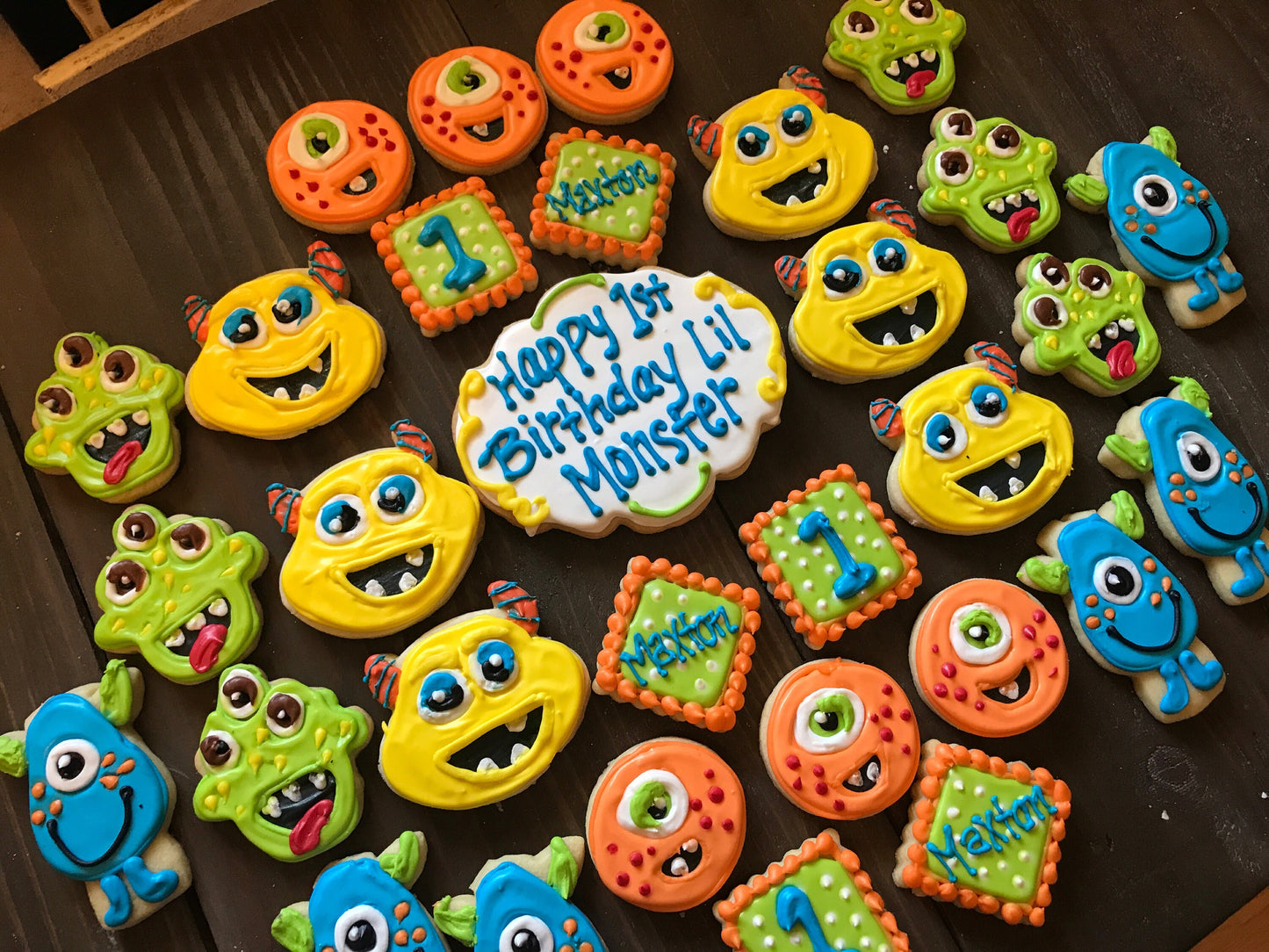 Our little Monster Birthday Cookie Tray