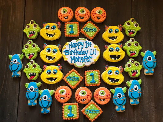 Our little Monster Birthday Cookie Tray