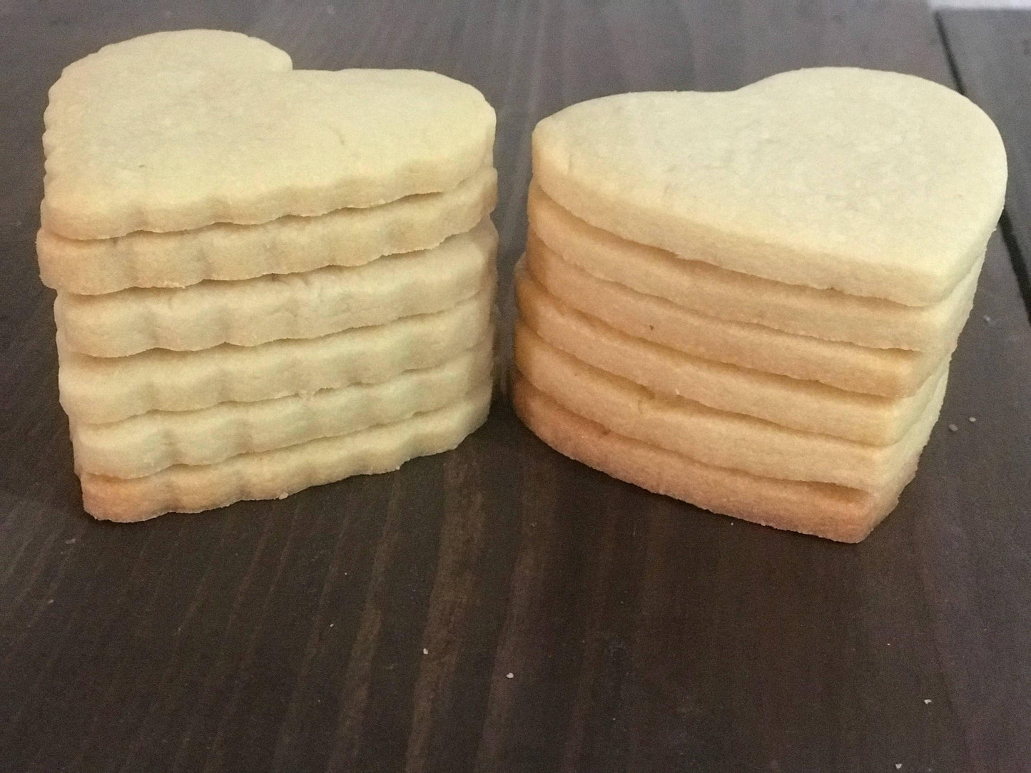 Undecorated Valentines Day Heart Sugar Cookies 3 Dozen