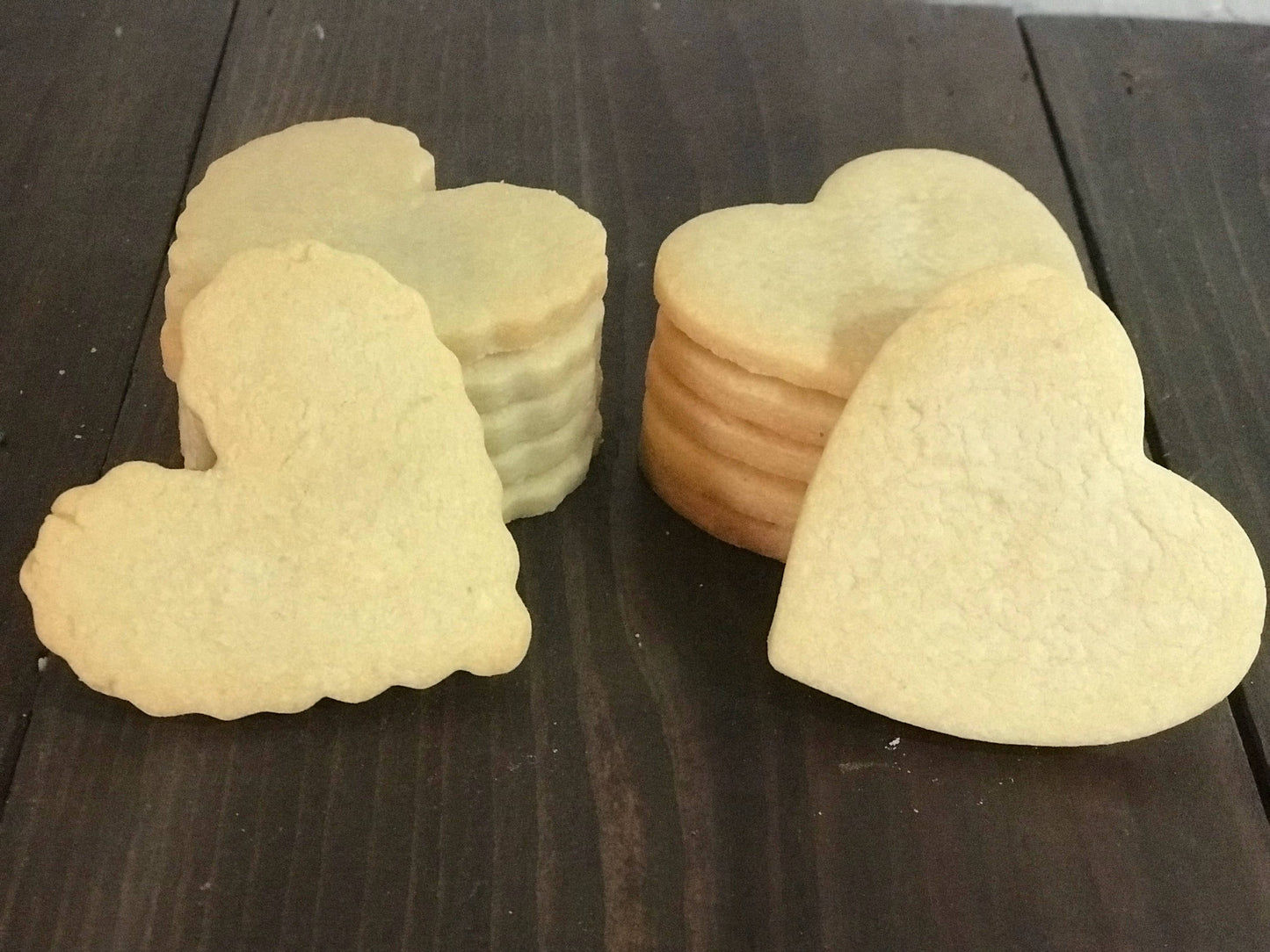 Undecorated Valentines Day Heart Sugar Cookies 3 Dozen