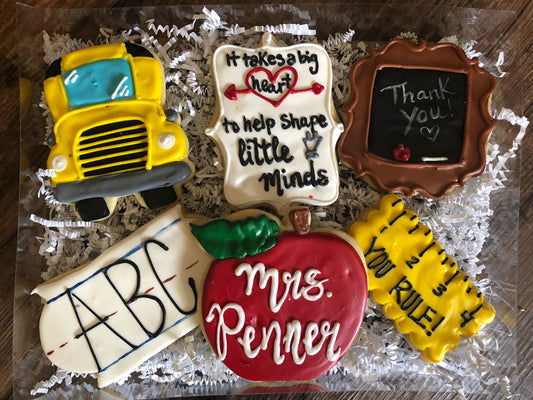 Teacher Appreciation Day Cookies- Sugar Cookie Box - Teacher Appreciation Gift- Teacher Appreciation Day Present