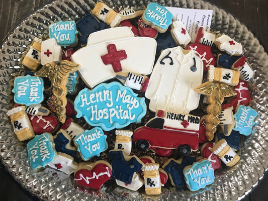 Thank you Docter/Nurse cookies for a tray