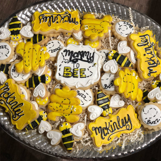 Baby To Bee Cookie Tray/Bee Birthday cookies