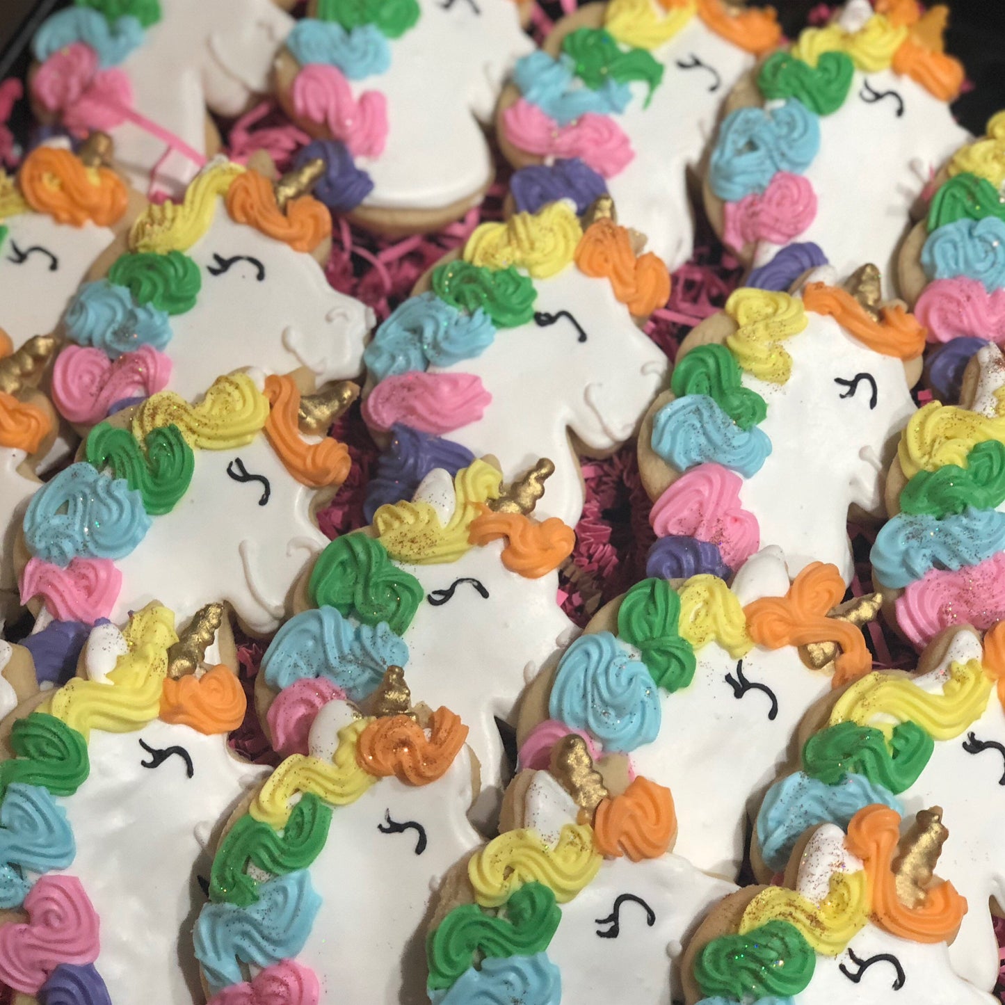 Unicorn Rainbow large Sugar Cookies 1 Dozen