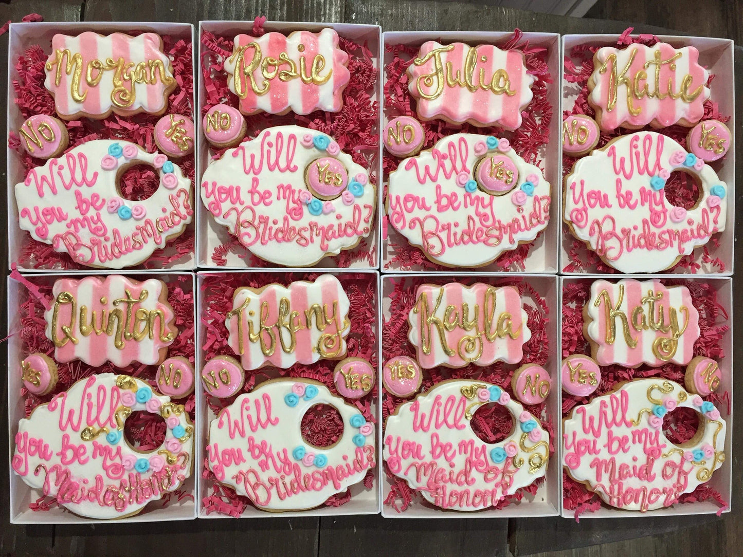 Bridesmaid Will you be my bridesmaid Cookie boxes