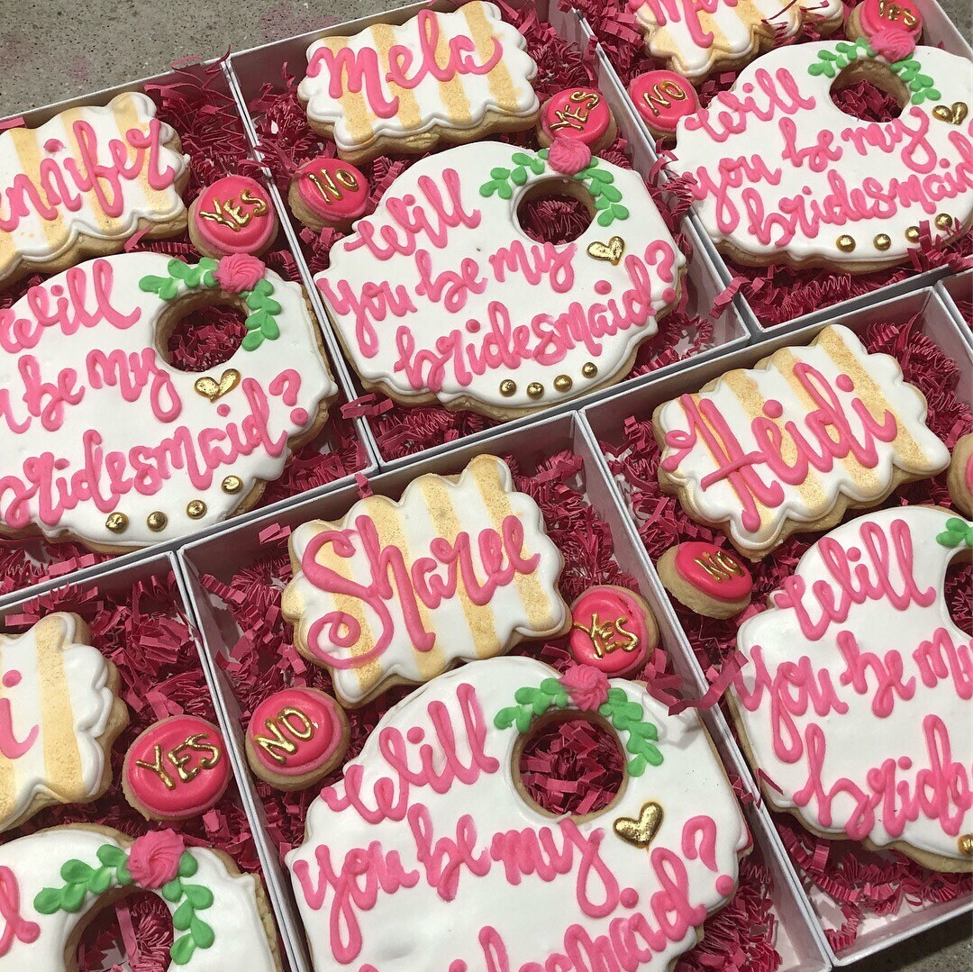 Bridesmaid Will you be my bridesmaid Cookie boxes