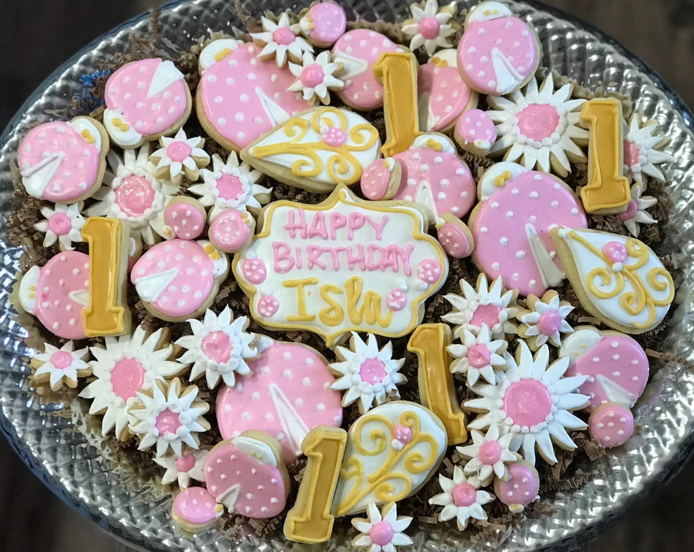 Lady Bug Birthday Sugar Cookie Tray