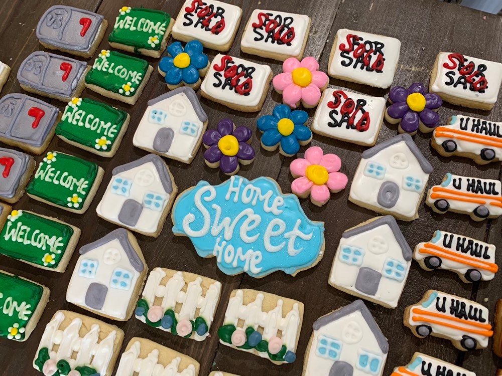 House warming/ open house  sugar cookies for a tray