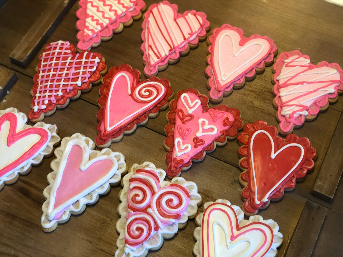 Large Valentines Day Heart sugar cookie favors