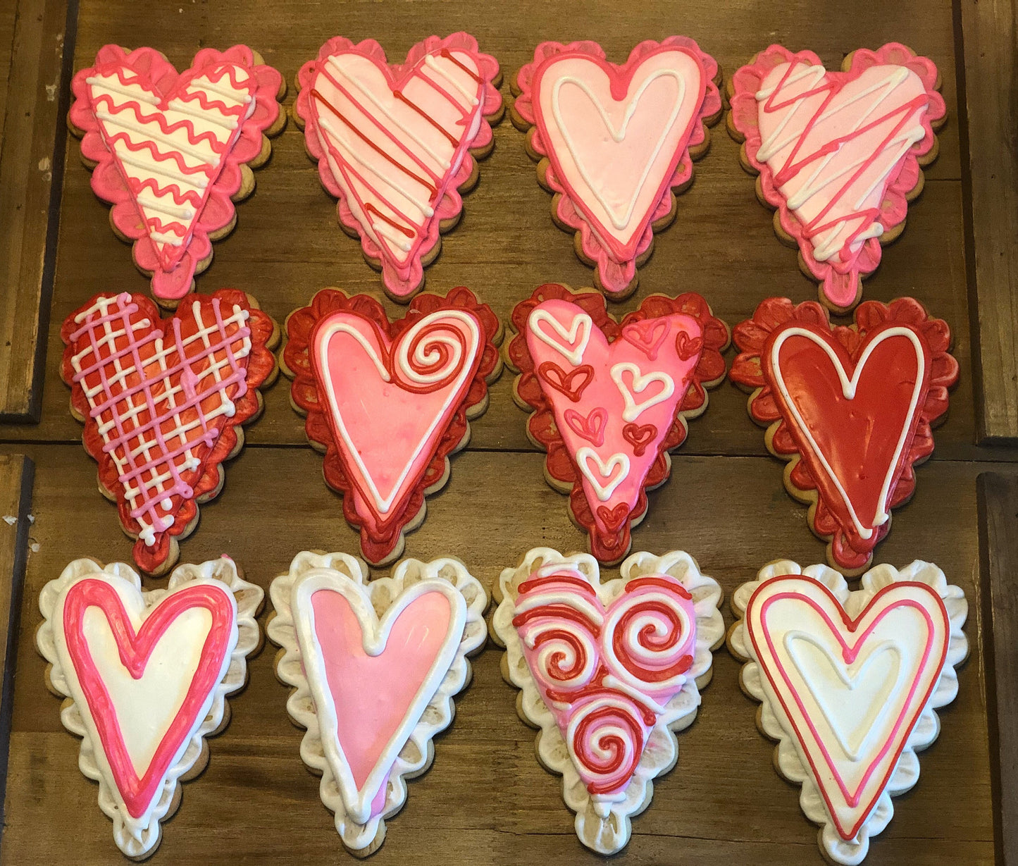 Large Valentines Day Heart sugar cookie favors