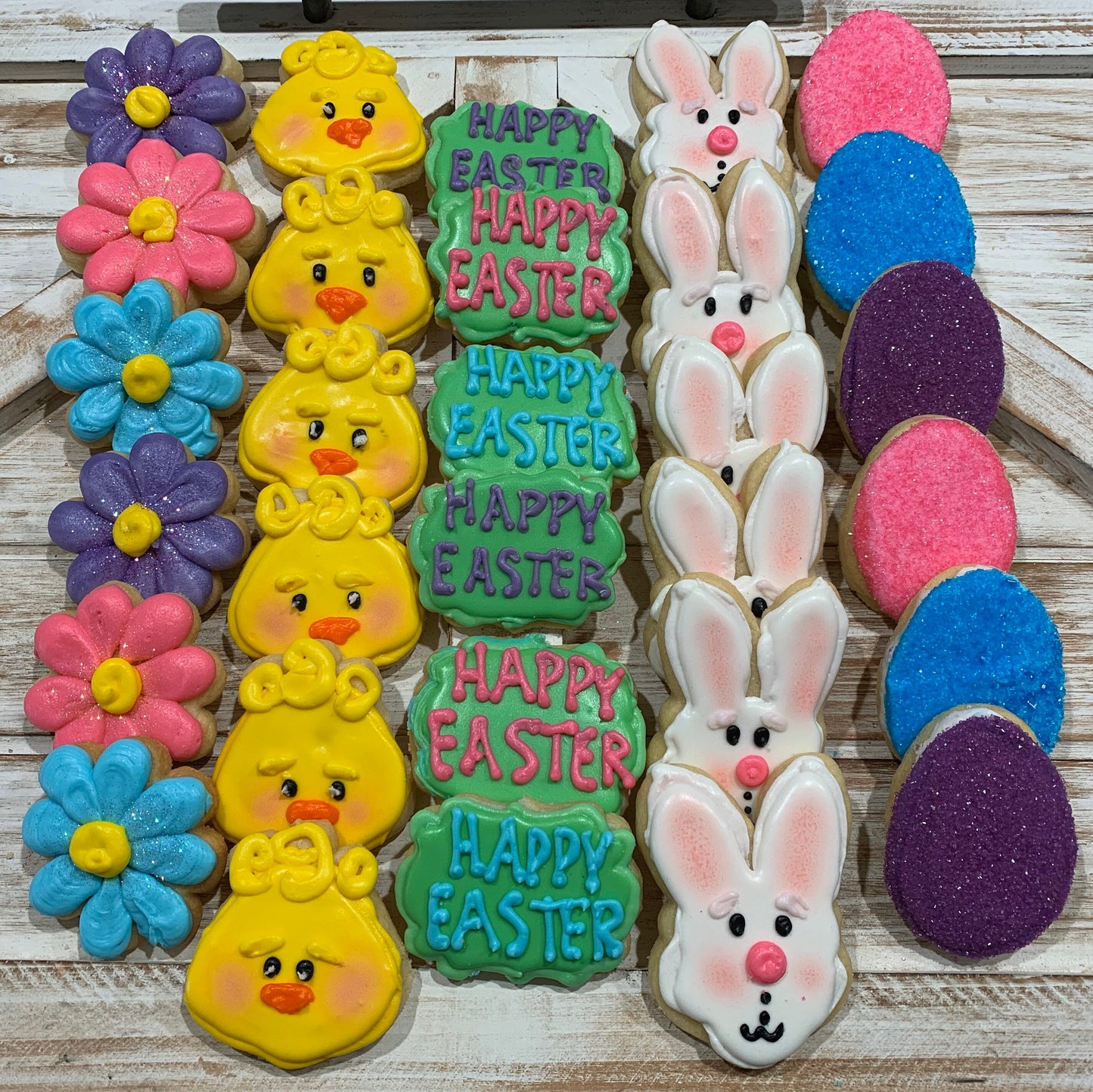 Easter Sugar cookies Eggs, Bunnies and Chicks