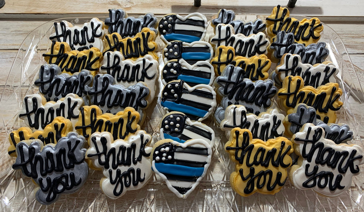 Back the Blue- Police/CHP/Sheriff Thank You cookies