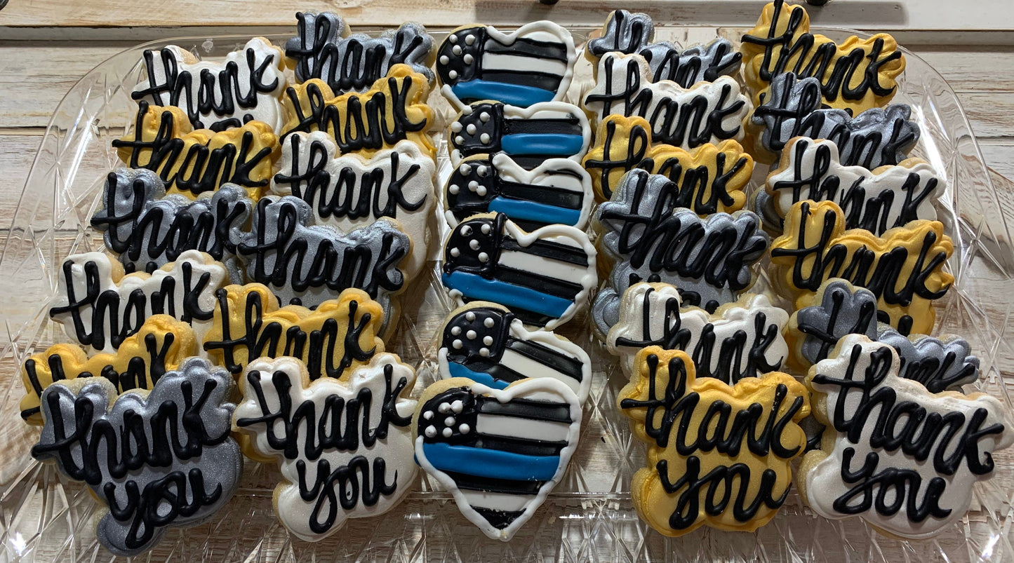 Back the Blue- Police/CHP/Sheriff Thank You cookies