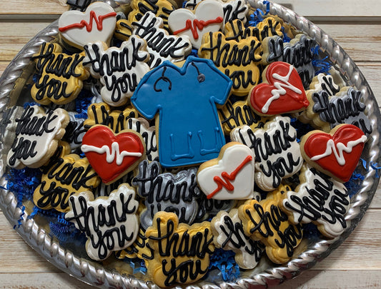 Thank you DOCTOR/NURSE cookies for a tray.