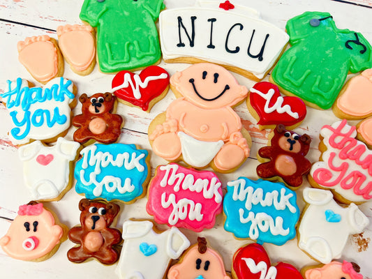 Thank you NICU Nurse Sugar Cookies LARGE