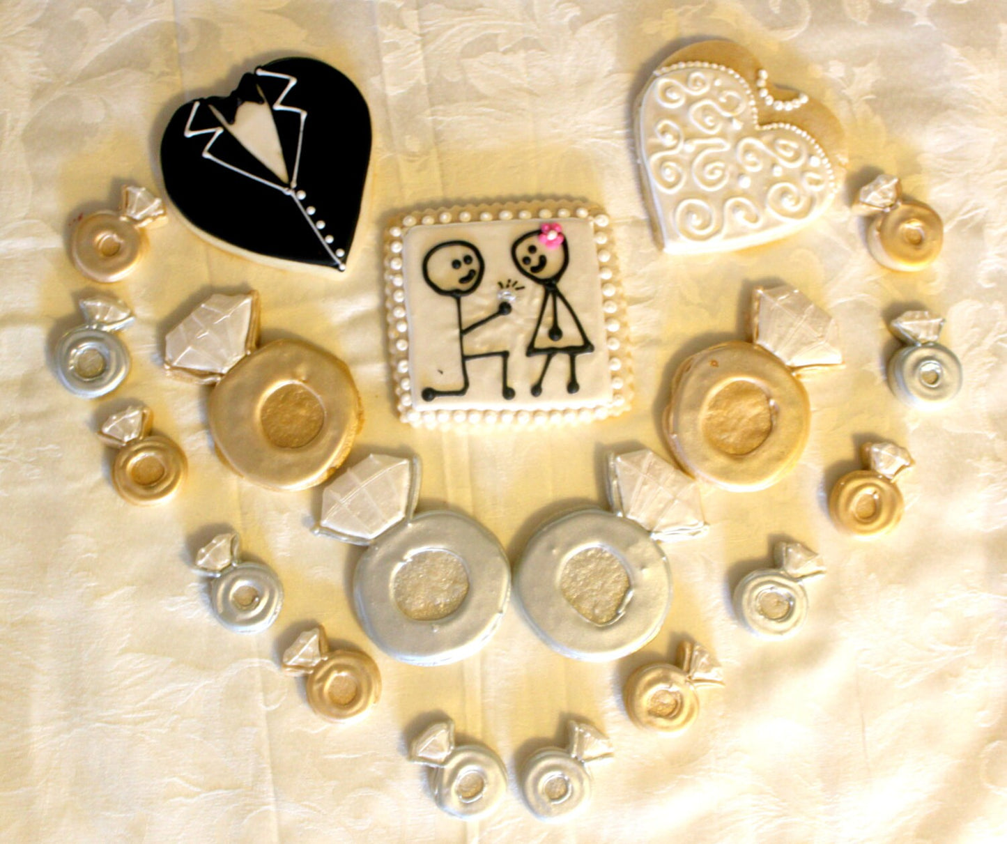 Wedding/engagement Cookies gift box