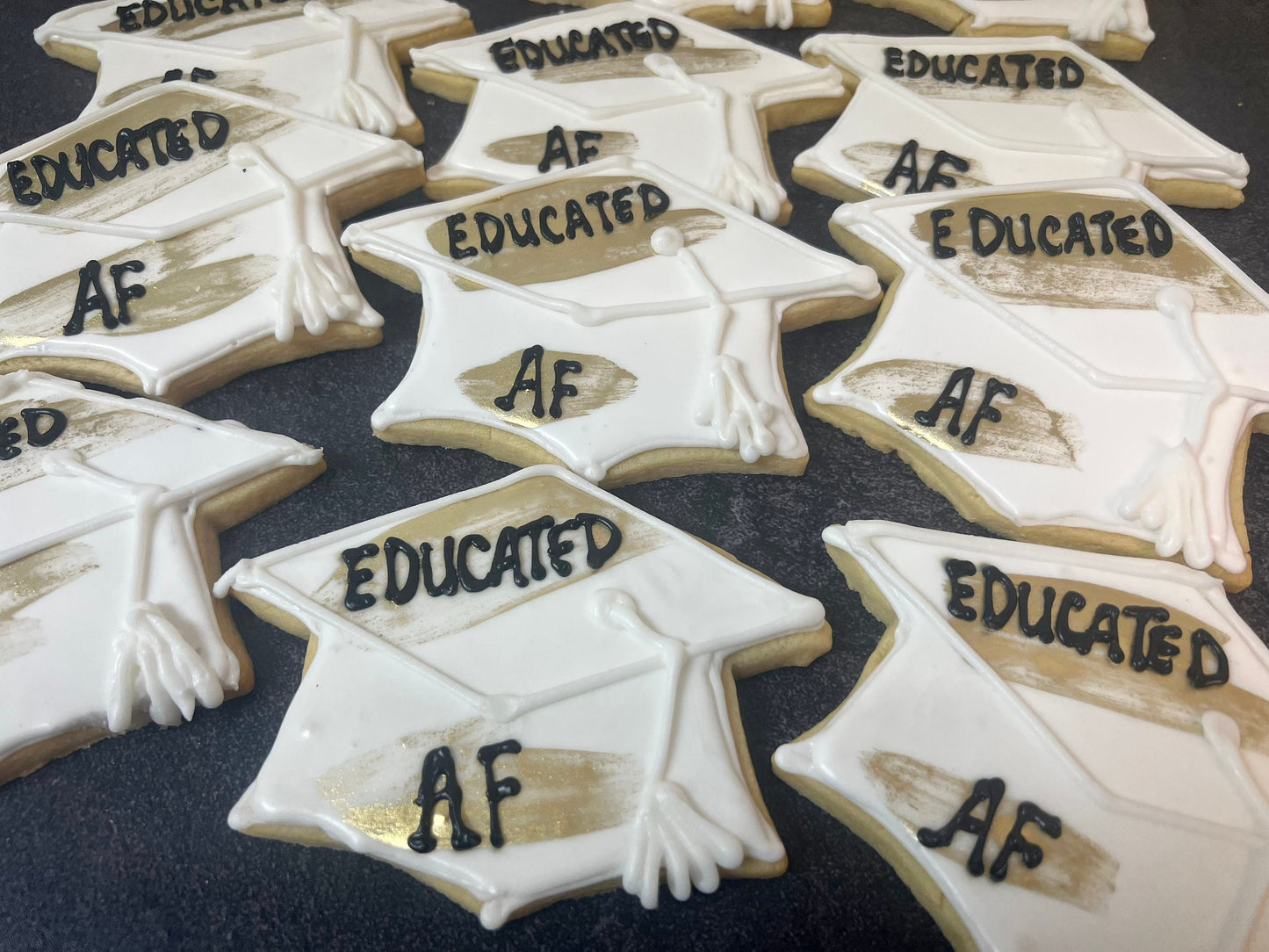 Educated AF Graduation Cap Cookies - Party favors~