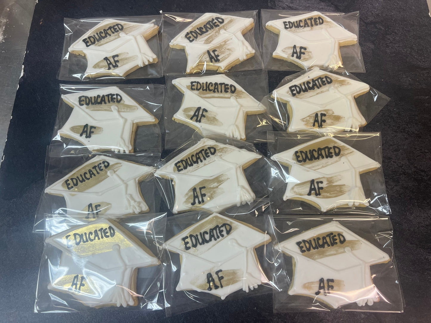 Educated AF Graduation Cap Cookies - Party favors~