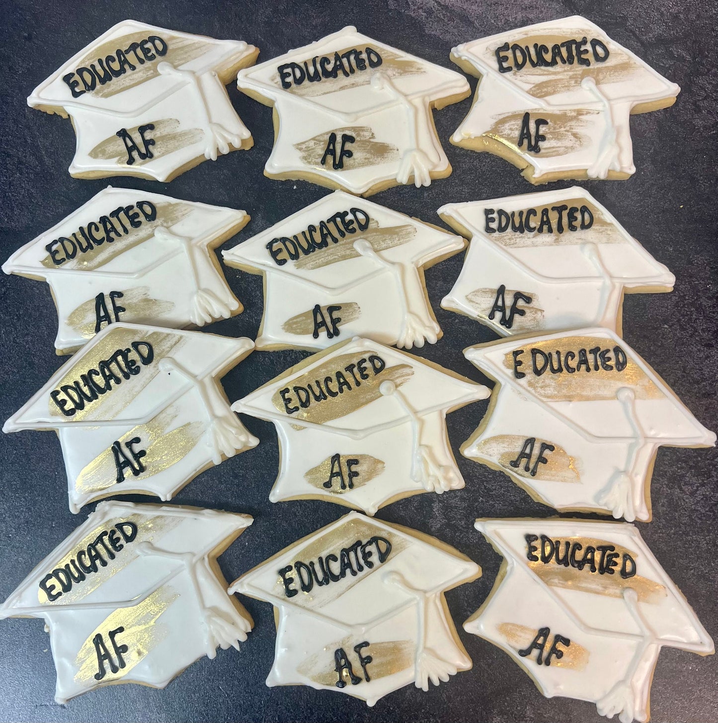 Educated AF Graduation Cap Cookies - Party favors~