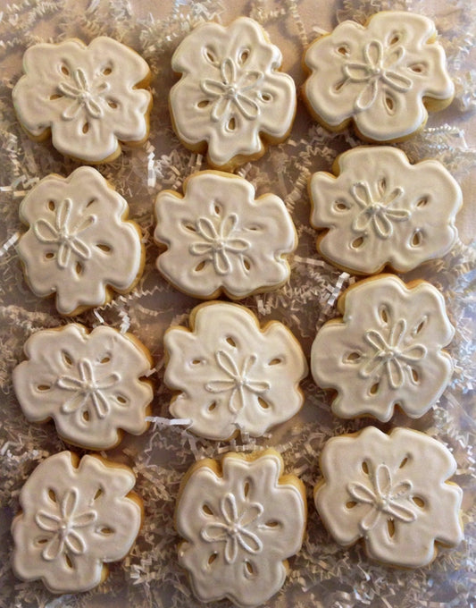 Sand Dollar Wedding Favor Sugar Cookies