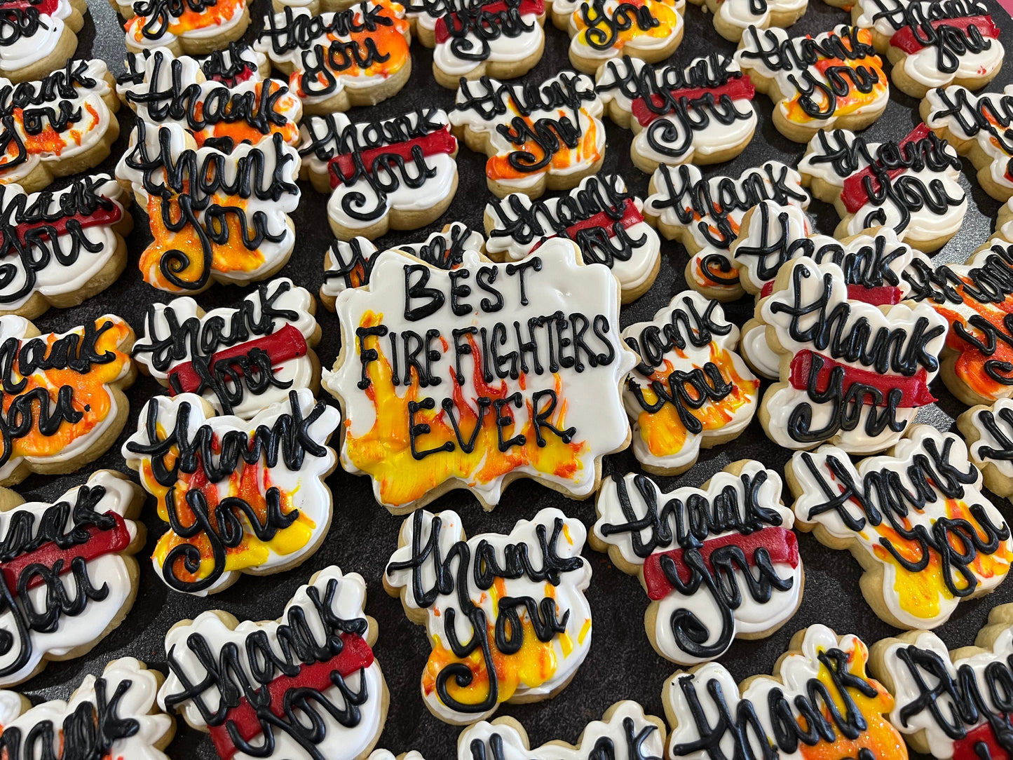 Firefighter Thank You cookies