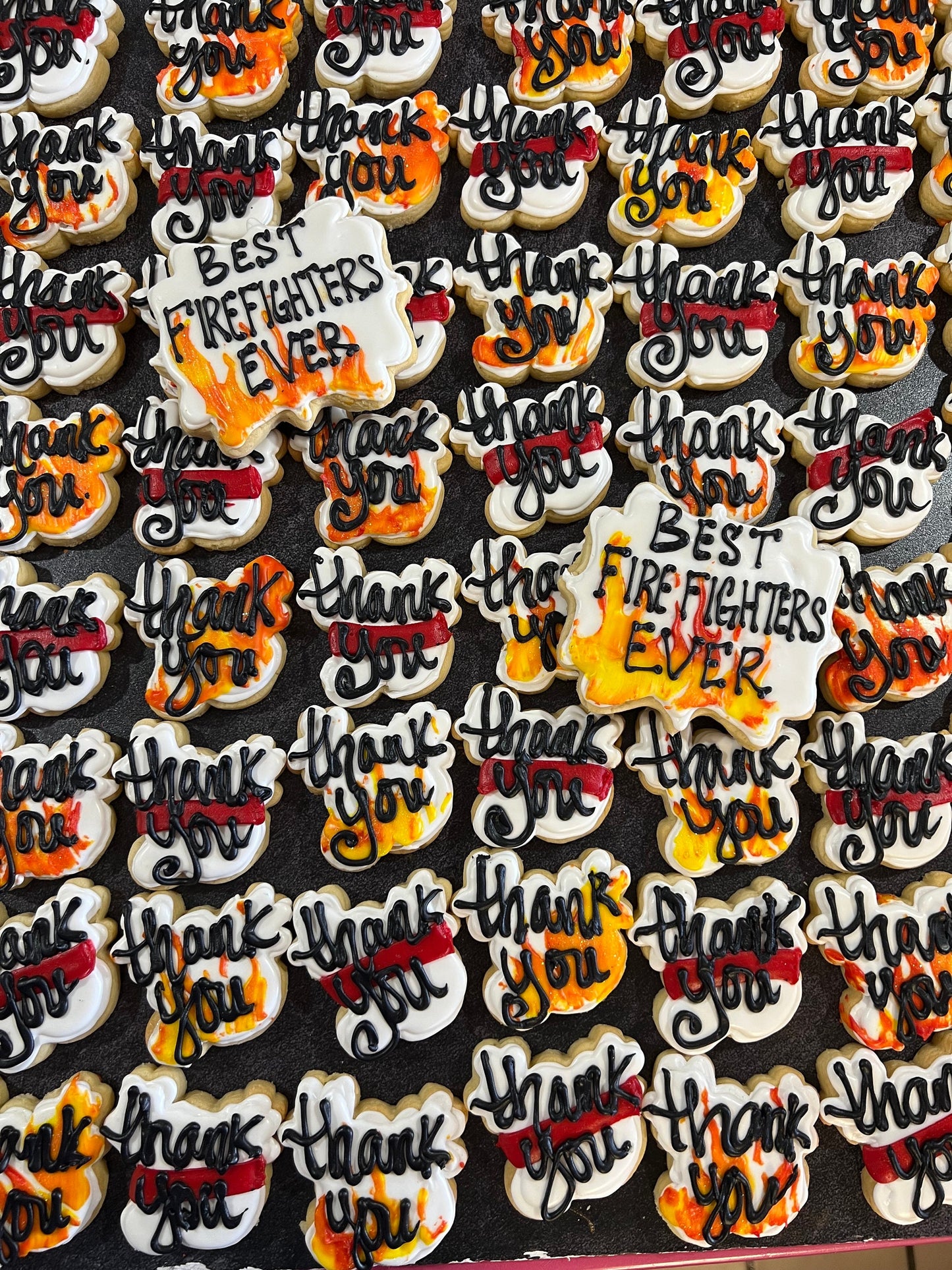 Firefighter Thank You cookies