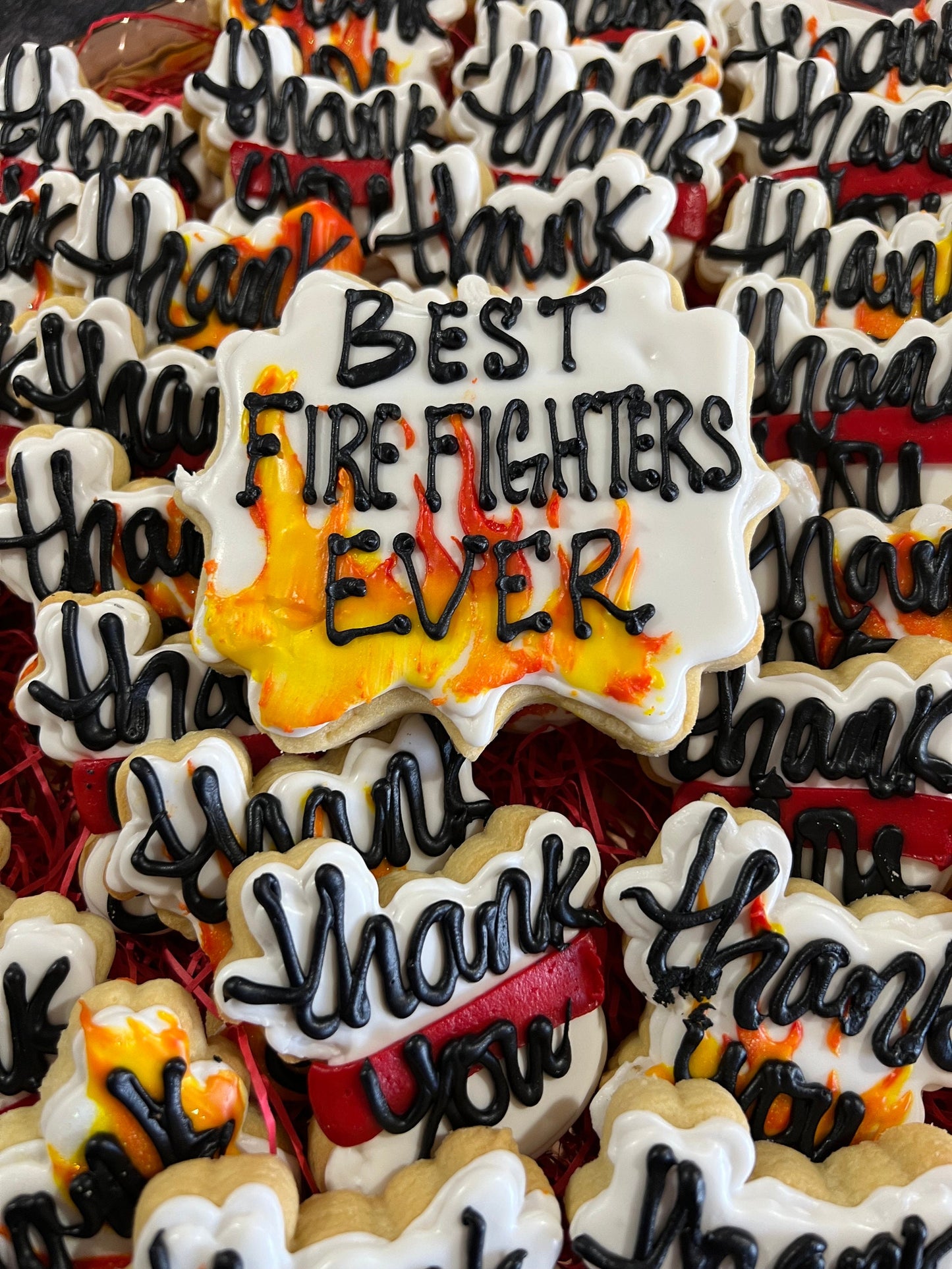 Firefighter Thank You cookies