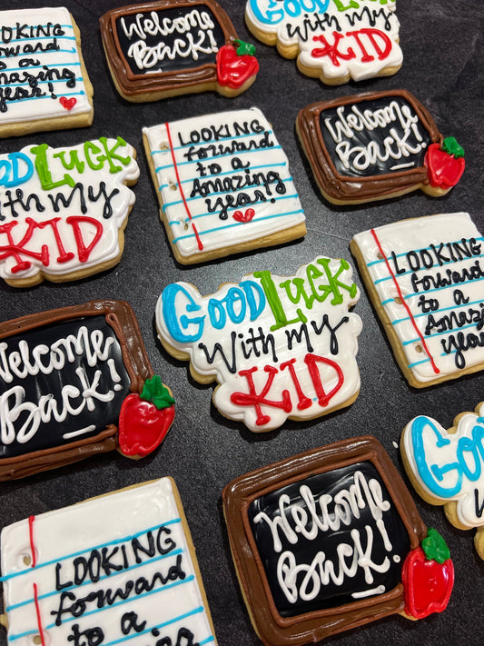 Back to school- Teacher Appreciation - School Sugar Cookies - Teacher Gift