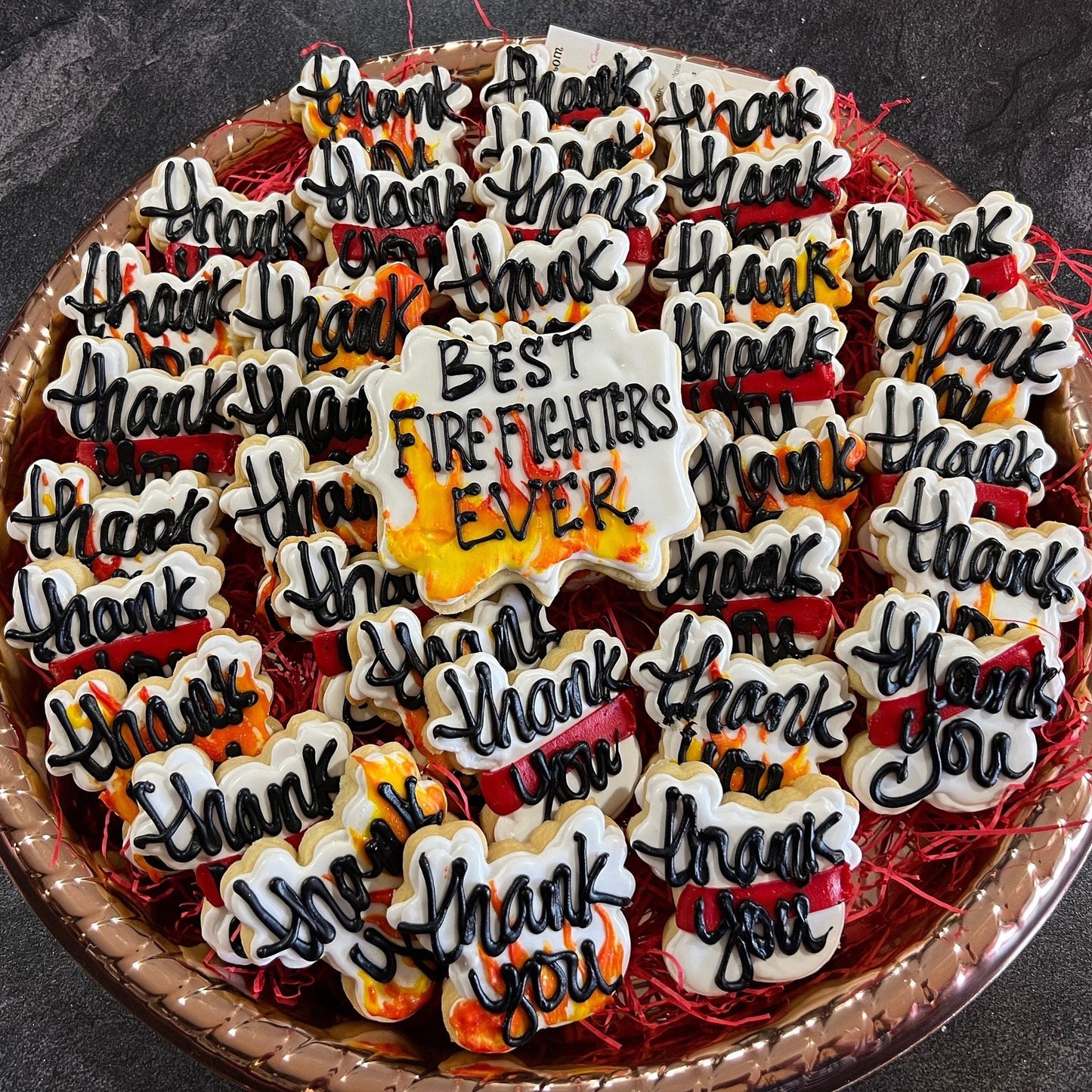 Firefighter Thank You cookies