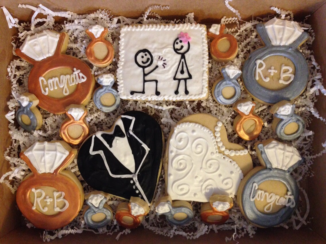 Wedding/engagement Cookies gift box