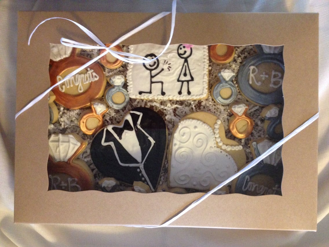 Wedding/engagement Cookies gift box