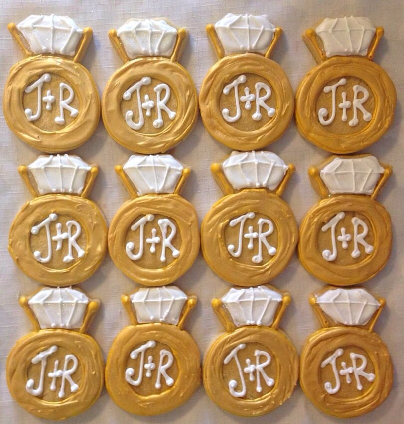 Engagement party Ring sugar cookie favors