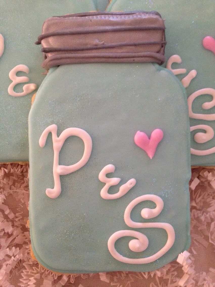 Mason Jar Personalized, individually wrapped Cookie Favors