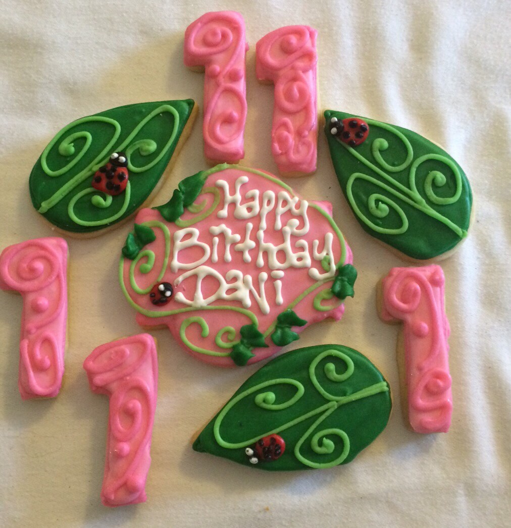 Lady Bug Birthday Sugar Cookie Tray