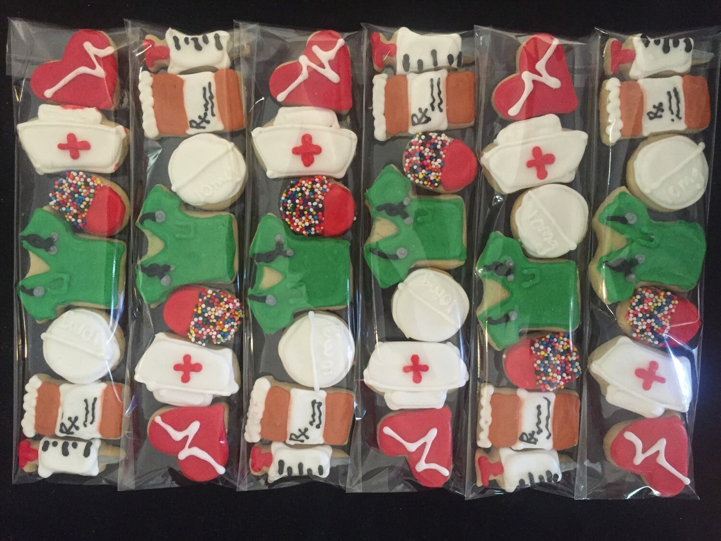 Nurse doctor party favor Sleeves/Sugar Cookies 1 dozen